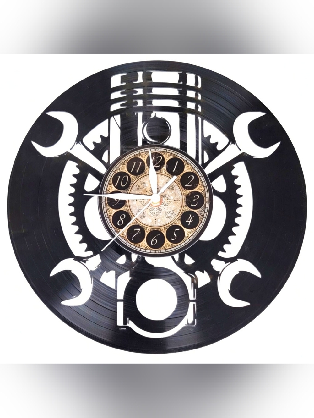 Auto Mechanic Vinyl Record Clock Garage Wall Decor Car Lover Gift